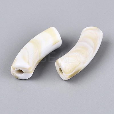Two Tone Acrylic Beads MACR-WH0015-02-1
