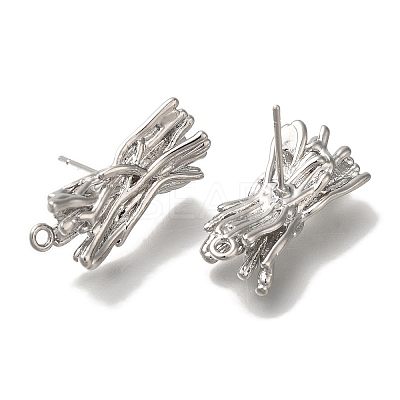 Brass Stud Earring Findings KK-U038-01P-1
