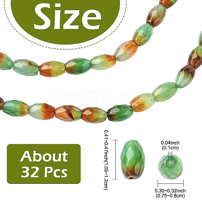 1Strand Natural Agate Beads Strands G-YW0002-38-1