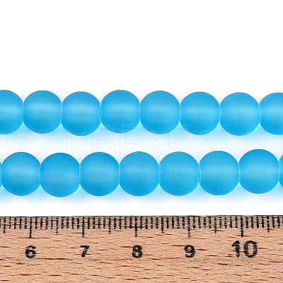Baking Paint Transparent Glass Bead Strands X-GLAA-S031-8mm-37-1