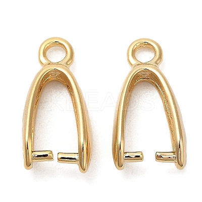 Brass Ice Pick Pinch Bails KK-M250-03G-1