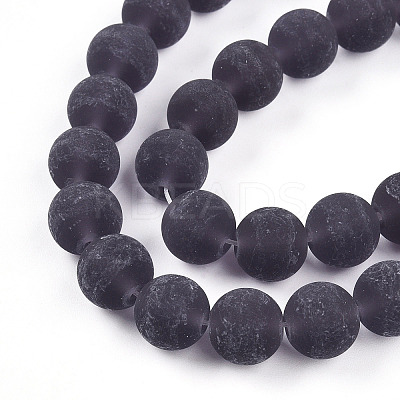 Transparent Glass Beads Strands GLAA-T032-T10mm-MD03-1