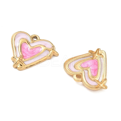 304 Stainless Steel Enamel Pendants STAS-Q119-26G-03-1