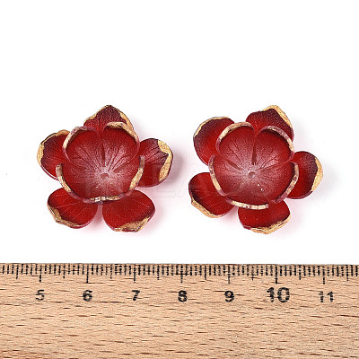 Flower Resin Bead Cap RESI-T059-19-1