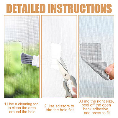 28Pcs 4 Styles Self-adhesive Plastic Window Screen Repair Patches DIY-DR0001-51-1