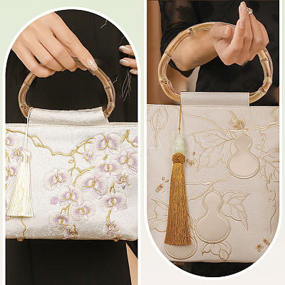 4Pcs 2 Styles D-Shaped Bamboo Bag Handles FIND-BBC0004-38-1