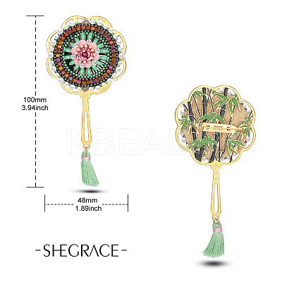Japanese Seed Beads Brooches JBR076B-1