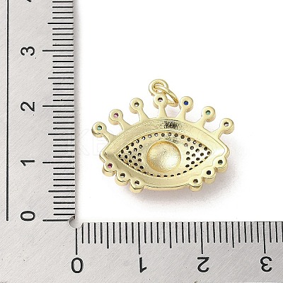 Brass Micro Pave Cubic Zirconia Pendants KK-E092-09G-02-1