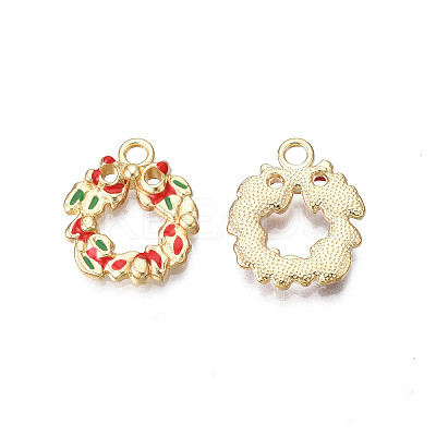 Rack Plating Alloy Enamel Pendants LS-ENAM-N055-122-1
