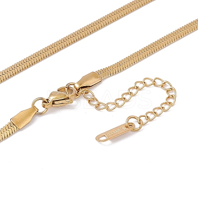 2Pcs 2 Style Ion Plating(IP) 304 Stainless Steel Herringbone & Snake Chain Necklaces Set for Men Women NJEW-G090-08G-1