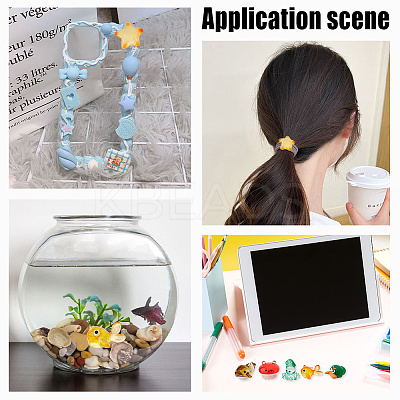 51Pcs 17 Styles Marine Animal Theme Resin Display Decorations CRES-GA0001-12-1