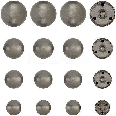 40Pcs 3-Hole Brass Buttons BUTT-CY0001-18B-1