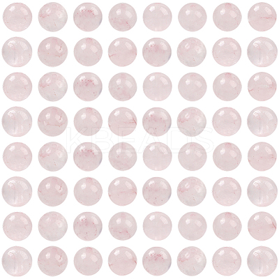 100Pcs Natural Rose Quartz Round Beads Strands G-SP0001-19C-1