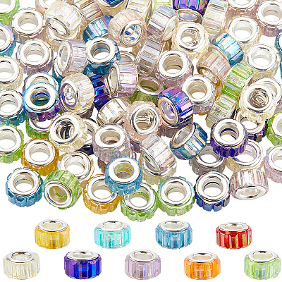 120Pcs Resin European Beads FIND-SP0002-05C-1