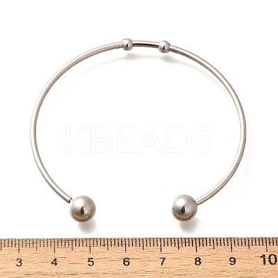 Tarnish Resistant Fashion 304 Stainless Steel Cuff Bangles Torque Bangles BJEW-H473-01P-1