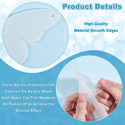 3Pcs 3 Styles Acrylic Quilting Templates AJEW-DR0001-72-1