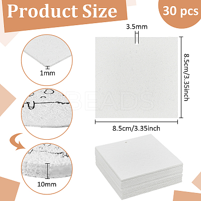 30Pcs Wood Pulp Cotton Sponge Cleaning Cloths AJEW-BC0009-67B-1