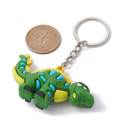 Cartoon Dinosaur PVC Plastic Keychain KEYC-JKC00673-1