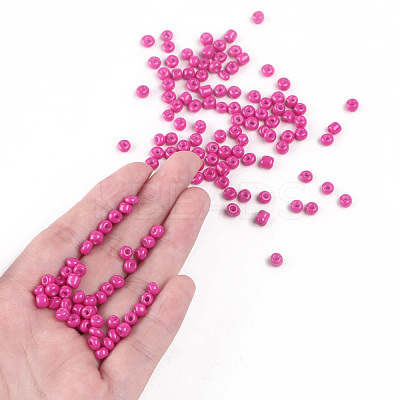 Baking Paint Glass Seed Beads SEED-S003-K24-1