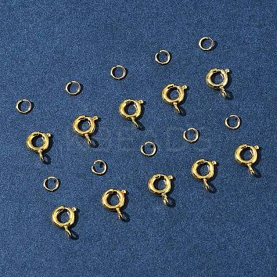 Brass Spring Ring Clasps KK-FS0001-50G-1