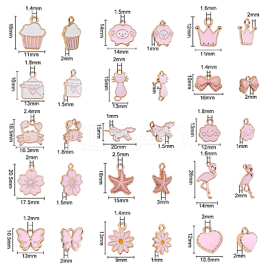 30Pcs 30 Style Alloy Enamel Pendants & Charms ENAM-CJ0001-116-1