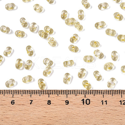 Baking Paint Transparent Glass Seed Beads SEED-N006-05B-1