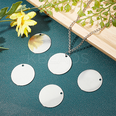 304 Stainless Steel Stamping Blank Tag Pendants STAS-UN0016-31P-1