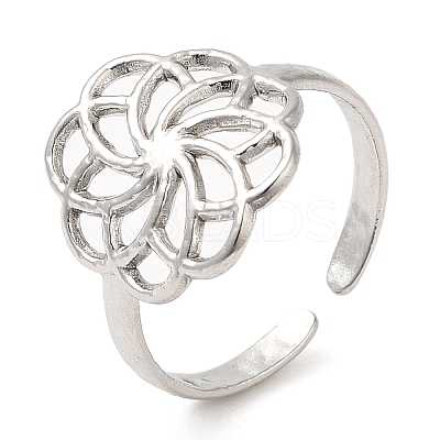 Non-Tarnish 304 Stainless Steel Open Cuff Rings RJEW-K245-80P-1