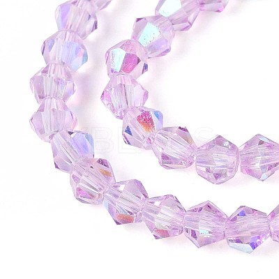Transparent Glass Beads Strands X-EGLA-N021-4mm-04-1