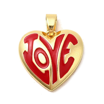 Brass Enamel Pendants KK-I378-19G-B-1