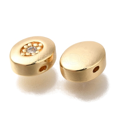 Brass Micro Pave Cubic Zirconia KK-Q001-05G-02-1