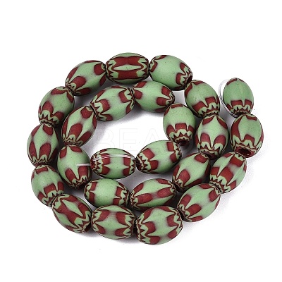 Handmade Millefiori Glass Barrel Beads LS-LA-N002-06E-1