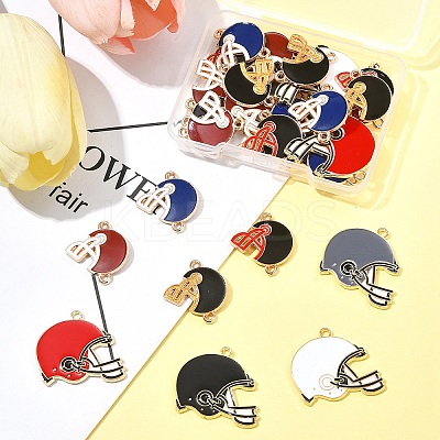 30Pcs 8 Styles Alloy Enamel Links ENAM-FS0002-50-1