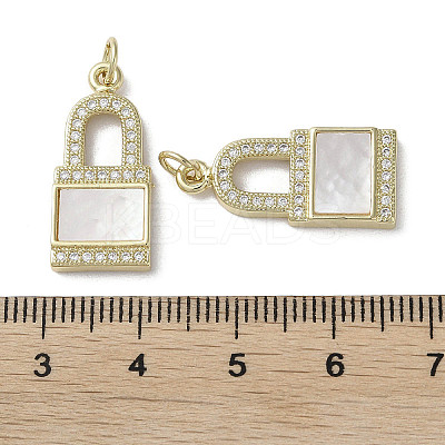 Brass Micro Pave Cubic Zirconia Pendants KK-G485-03G-1