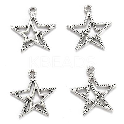 Antique Silver Tibetan Style Star Pendant(Left and Right Random Delivery) X-LF8939Y-1