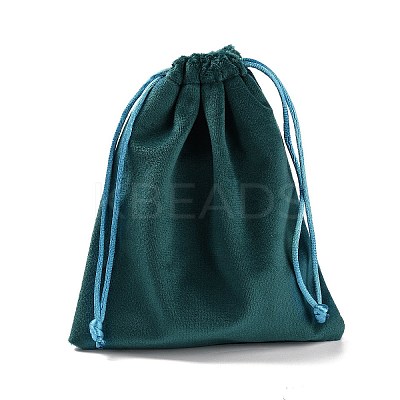 Velvet Jewelry Drawstring Storage Pouches ABAG-P013-02D-08-1