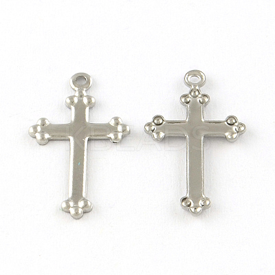Tarnish Resistant Cross 201 Stainless Steel Pendants LS-STAS-R075-19-1