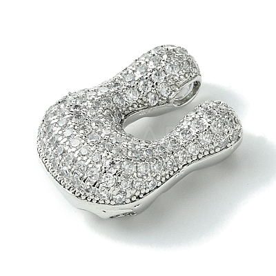 Rack Plating Brass Cubic Zirconia Pendants KK-S378-02P-U-1
