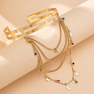 Alloy Upper Arm Bangles BJEW-S180-02G-1