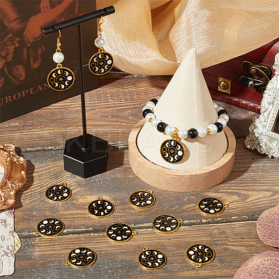Alloy Enamel Pendants ENAM-SC0004-03-1
