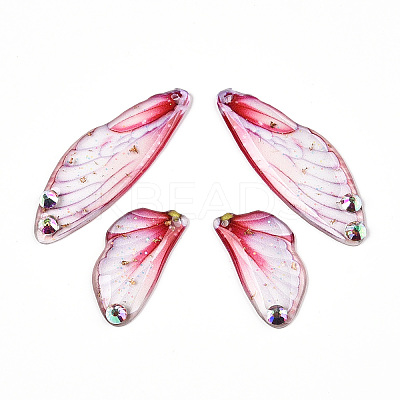 Epoxy Resin Butterfly Wing Pendants FIND-N005-65F-1