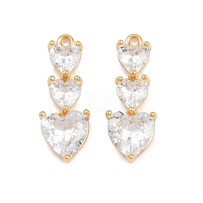 Brass Micro Pave Cubic Zirconia Pendants KK-A274-22G-1