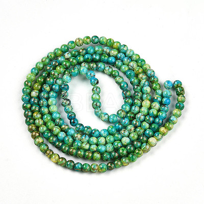 Baking Paint Glass Beads Strands DGLA-N003-4mm-B04-1