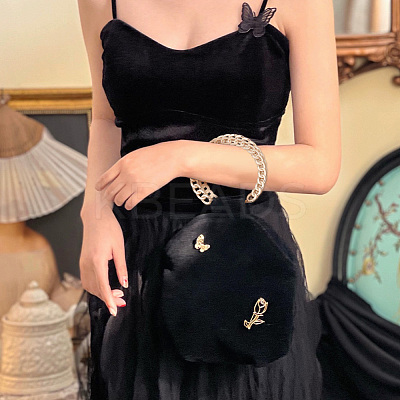 Curb Chain Style Zinc Alloy Bag Handles FIND-WH0159-37G-1