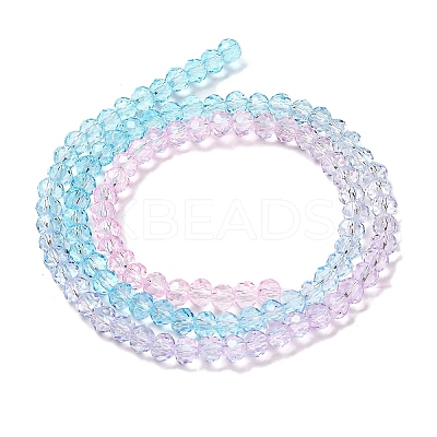Transparent Painted Glass Beads Strands DGLA-A034-T3mm-A22-1