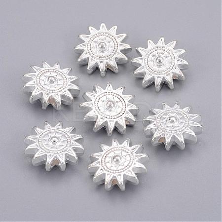 Tibetan Style Alloy Sun Beads TIBEP-GC188-S-RS-1