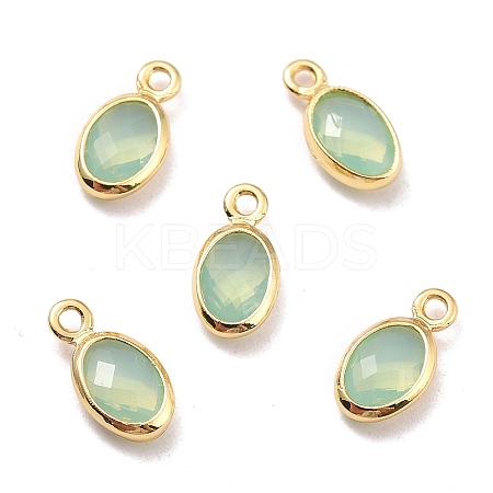 Eco-Friendly Brass with Glass Pendants X-KK-K268-01L-1