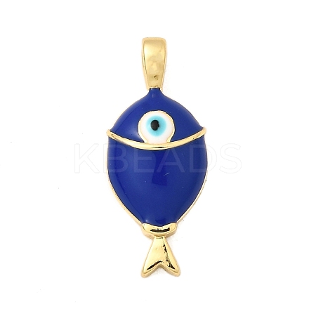 Brass Enamel Pendants X-KK-I360-018G-1