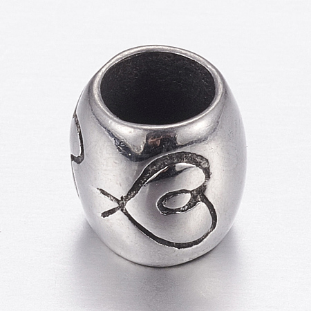 304 Stainless Steel European Beads STAS-P173-089AS-1