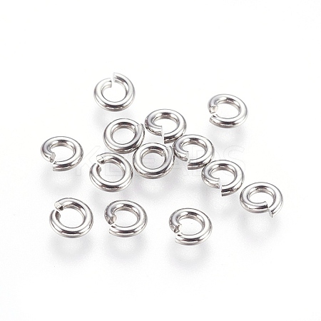Tarnish Resistant 304 Stainless Steel Saw Cut Open Jump Rings X-STAS-P212-25P-12-1